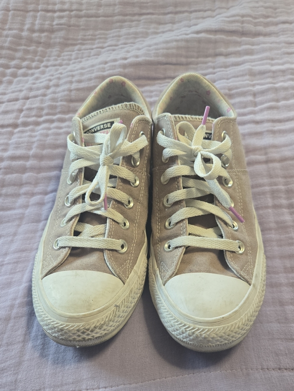 Converse Women's Low Top Sneakers in Dusty Pink Canvas